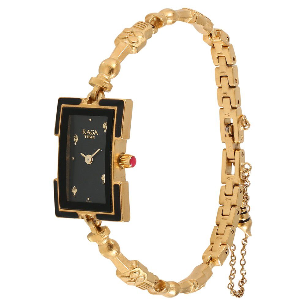 Buy Online Titan Raga X Masaba Black Dial Women Watch With Metal
