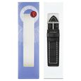24 mm Black Genuine Leather Strap for Men - image number 7
