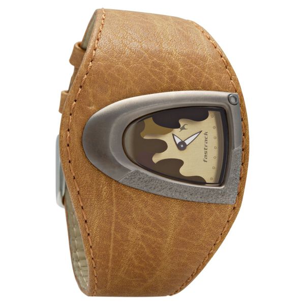 Fastrack Quartz Analog Bicolour Dial Leather Strap Watch for Girls - image number 0