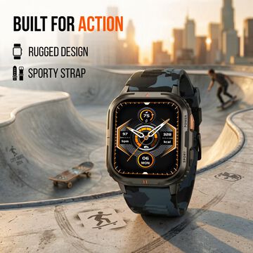 Fastrack Smart Xtreme S Smartwatch with 4.9 cm AMOLED Display BT Calling & Health Monitoring