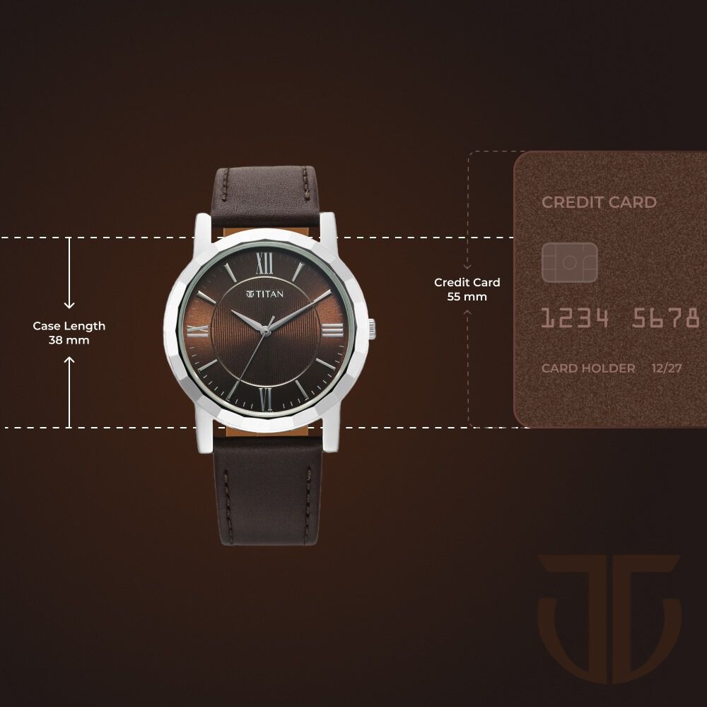 Buy Online Titan Karishma Zing Quartz Analog Brown Dial Leather