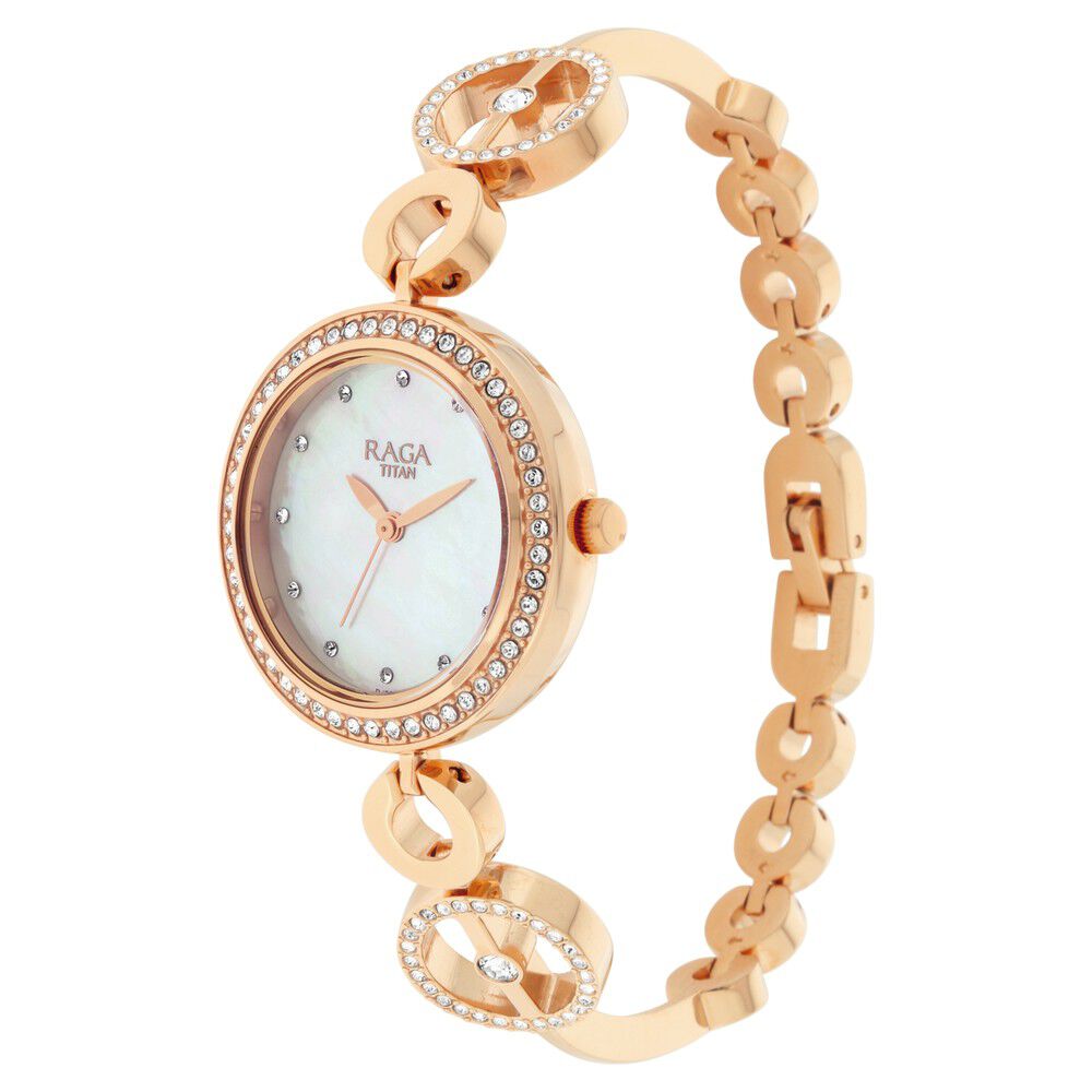 Buy Online Titan Raga Mother of Pearl Dial Women Watch With Metal Strap 2539wm03 p Titan