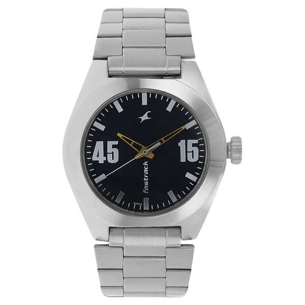 Fastrack Checkmate Quartz Analog Blue Dial Stainless Steel Strap Watch for Guys - image number 0