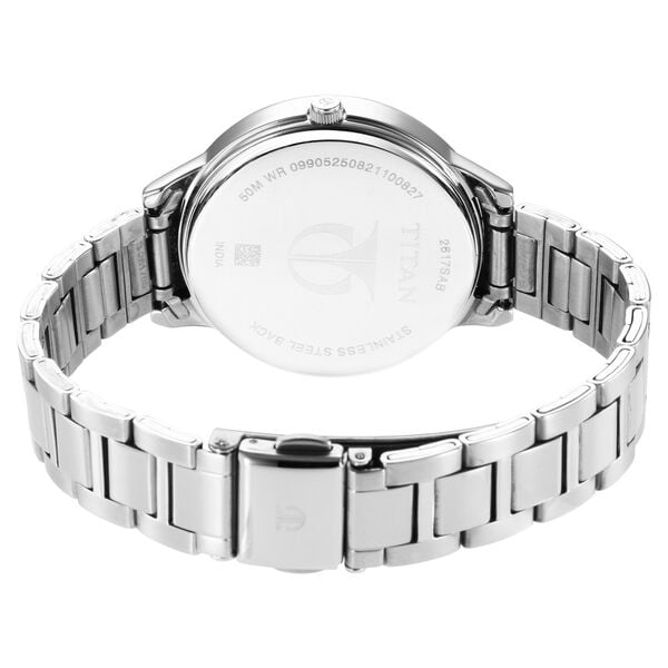 Titan Trendsetters Blue Dial Women Watch With Stainless Steel Strap - image number 4