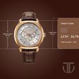 Titan Regalia Arc Analog with Day Date Second Subdial and Silver Dial Brown Leather Strap Watch for Men - image number 3