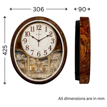 Titan Mantle - Decorative Rotating Pendulum Wall Clock With Chime