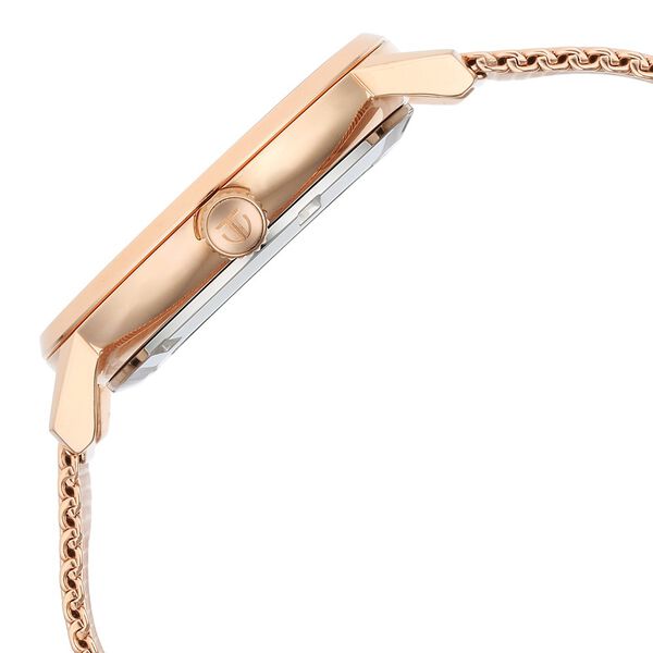 Titan Mechanical Slimline Blue Dial Rose Golden Mesh Strap watch for Men - image number 5