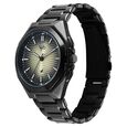 Vyb Quest By Fastrack Quartz Analog Beige Dial Black Stainless Steel Strap Watch For Guys - image number 2