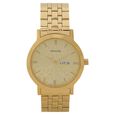 Sonata Quartz Analog with Day and Date Golden Dial Stainless Steel Strap Watch for Men - image number 1