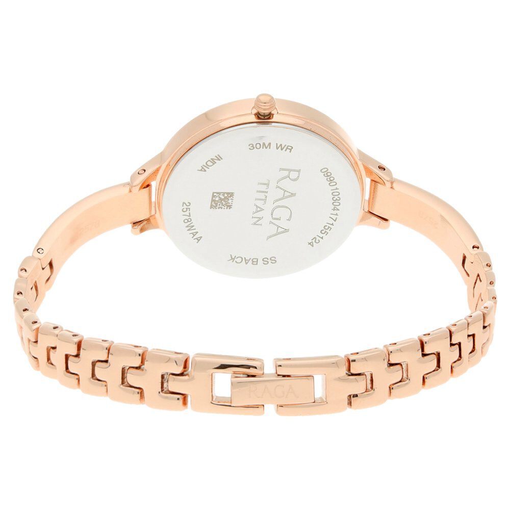 Buy Online Titan Raga Viva Rose Gold Dial Women Watch With Metal Strap ns2578wm01 Titan