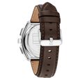 Tommy Hilfiger Quartz Chronograph Silver Dial Brown Leather Strap Watch For Men - image number 2