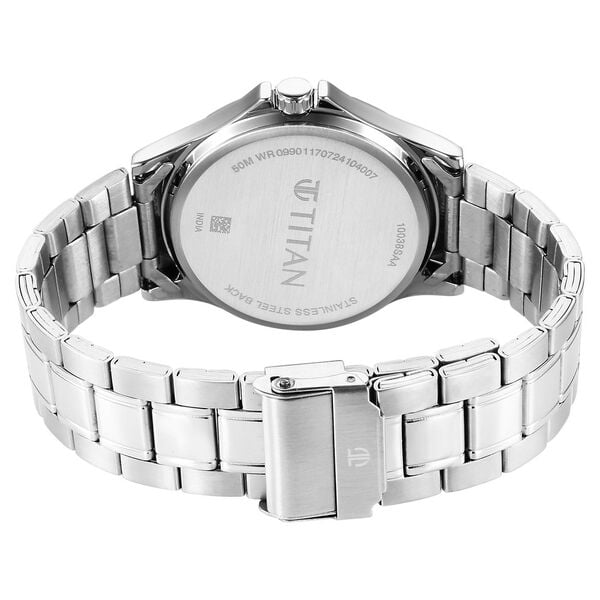 Titan Karishma Quartz Analog with Date Blue Dial Stainless Steel Strap Watch For Men - image number 4
