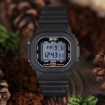 Zoop Digital Watch with LCD Dial And Black Strap for Boys Kids, from House of Titan