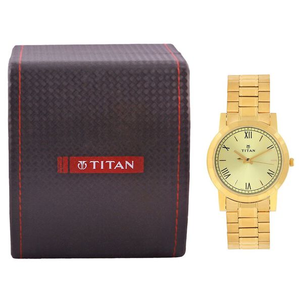 Titan Quartz Analog Champagne Dial Watch for Men - image number 4