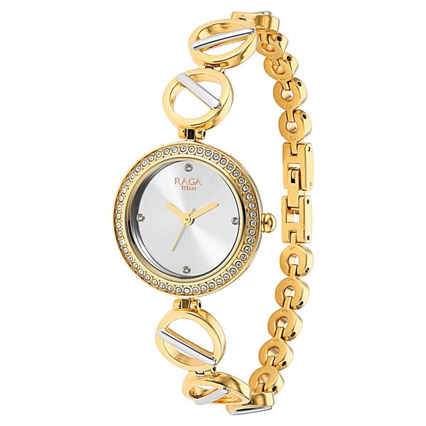 Titan Raga Viva Silver Dial Women Watch With Metal Strap - image number 2