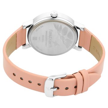 Fastrack Animal Print Quartz Analog with Date Rose Gold Dial Leather Strap Watch for Girls