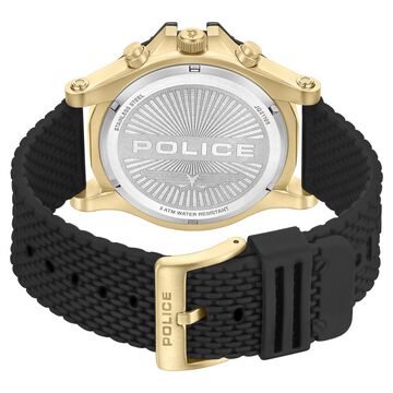 Police Men's Surigao KL Rahul Edition Goldtone and Silicone Strap Watch