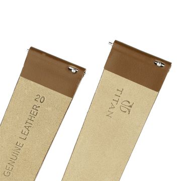 20 mm Brown Genuine Leather Strap for Men