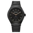 Titan Contour Analog with Small Second and Black Dial Black Leather Strap Watch for Men - image number 1