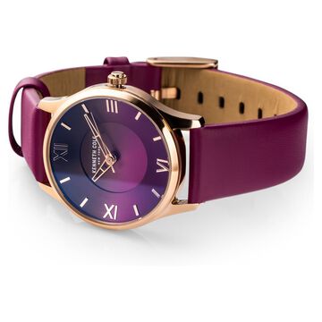 Kenneth Cole Quartz Analog Pink Dial Leather Strap Watch for Women