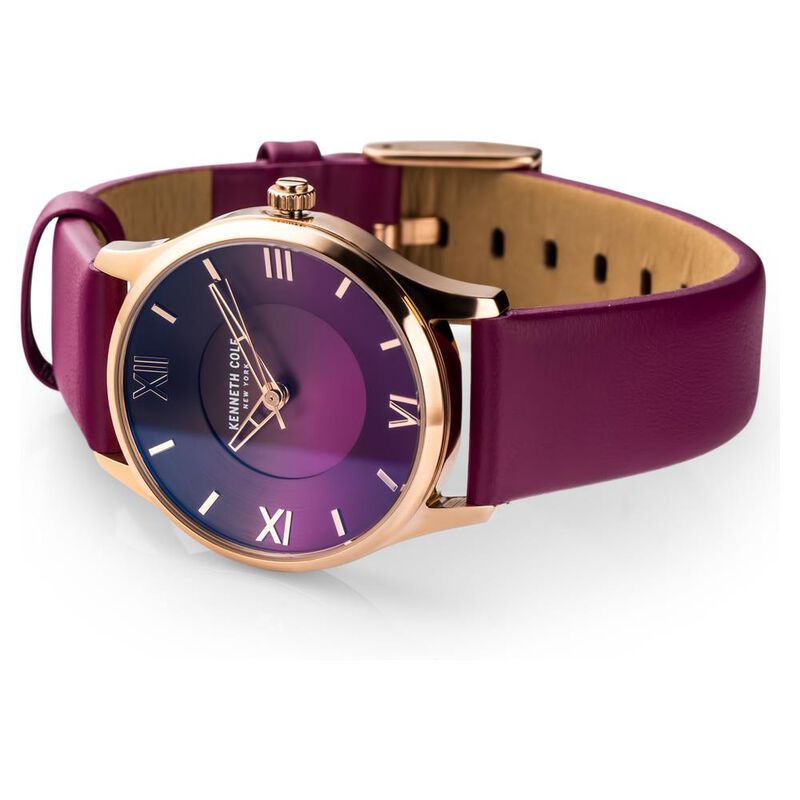 Kenneth Cole Quartz Analog Pink Dial Leather Strap Watch for Women - image number 4