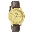 Sonata Quartz Analog with Day and Date Champagne Dial Stainless Steel Strap Watch for Men