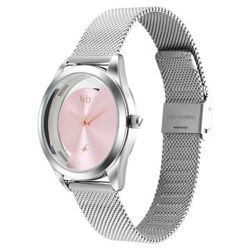 Fastrack Vyb Runway Quartz Analog Silver Dial Stainless Steel Strap Watch For Girls