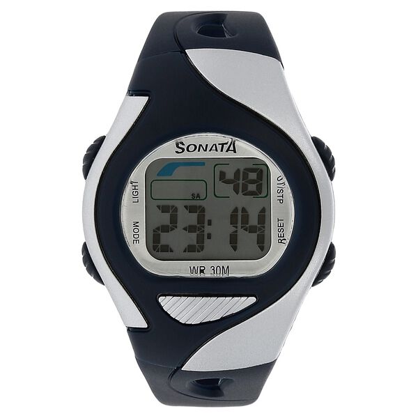 SF Digital Grey Dial Plastic Strap Unisex Watch - image number 0