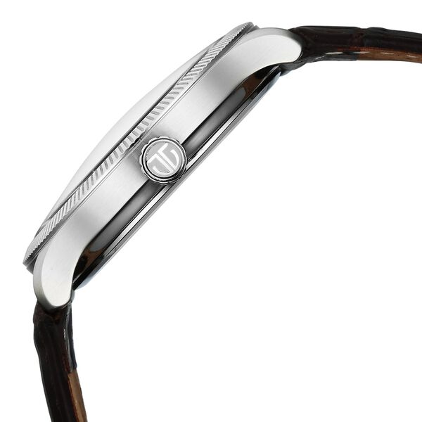 Titan Stellar Analog with Dual Moon Phase and Silver Dial Brown Leather Strap Watch for Men - image number 5
