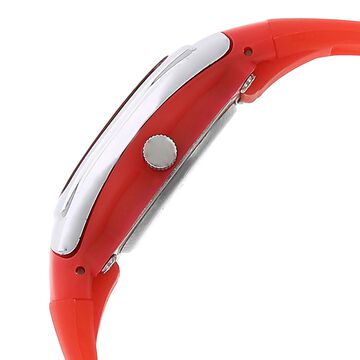 SF Quartz Analog White Dial Plastic Strap Watch for Women