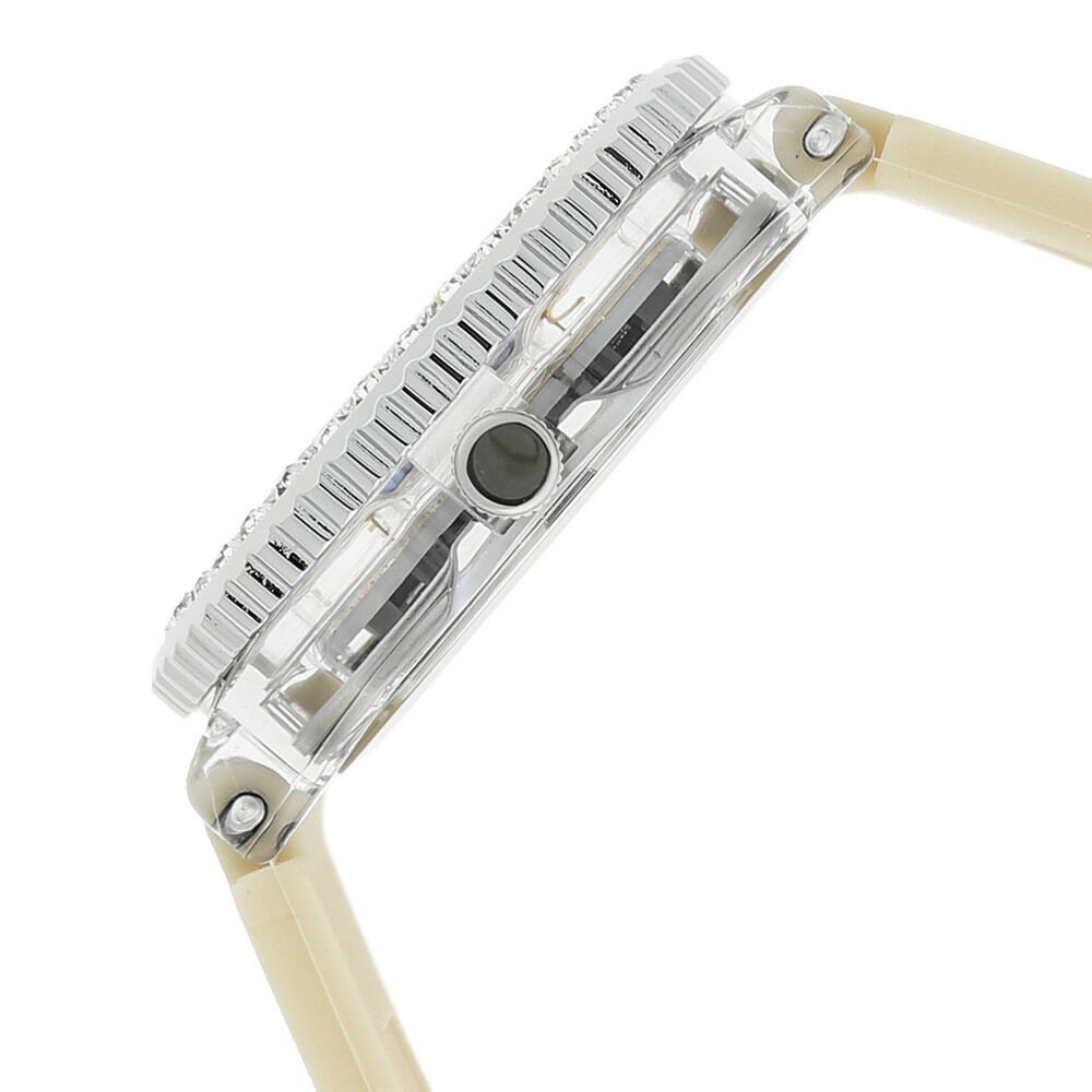 Buy Online Fastrack Quartz Analog Beige Dial Plastic Strap Watch for Girls nk9827pp15 Titan