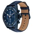 Tommy Hilfiger Multifunction Blue Dial Blue Color Leather Strap Watch For Men - image number 1