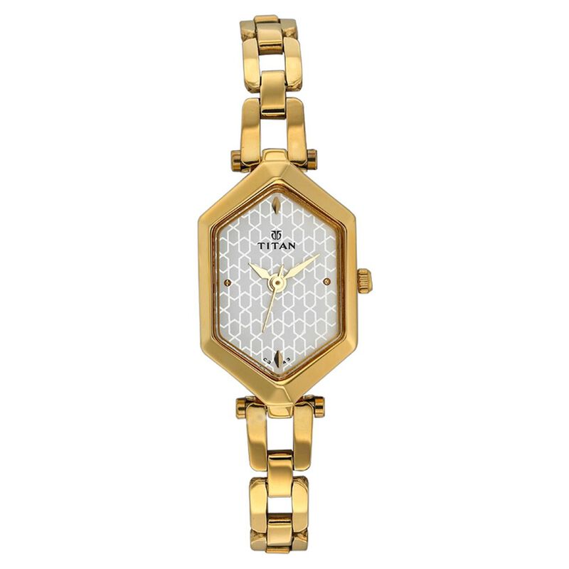 Titan Quartz Analog Silver Dial Watch for Women