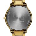 Titan Edge Gleam Quartz Analog Champagne Dial Golden Stainless Steel Strap Watch For Men - image number 7