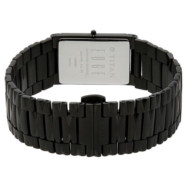 Titan Quartz Analog Black Dial Stainless Steel Strap Watch for Men - image number 3