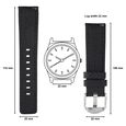 22 mm Black Genuine Leather Straps for Men - image number 1