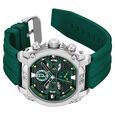Police Multifunction Green Dial Green Color Silicone Strap Watch For Men - image number 2
