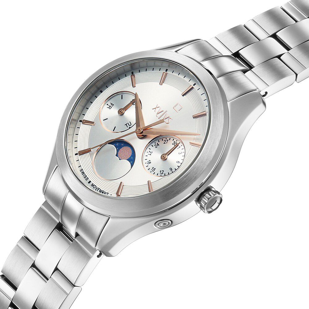 Buy Online Xylys Swiss Quartz Blue Dial Silver Stainless Steel
