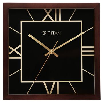 Titan Black & Timber Wooden Wall Clock