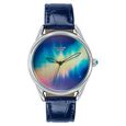 Northern Lights Inspired Poze By Sonata Quartz Analog Blue Dial Blue Leather Strap Watch - image number 1