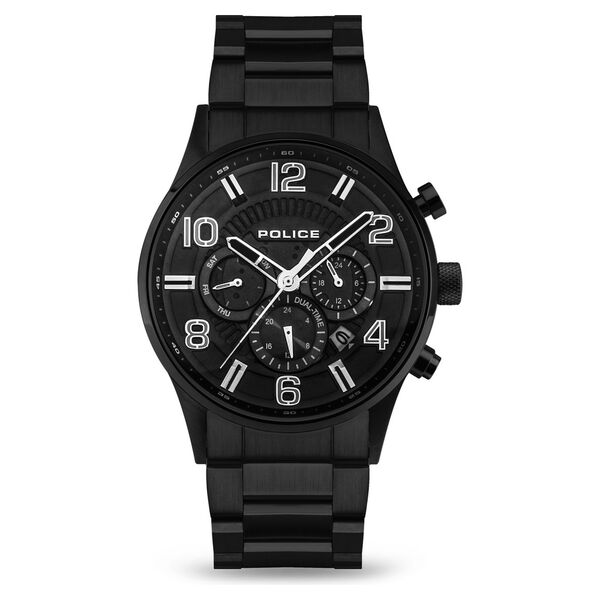 Police Black Dial Black Strap Multifunction Watch for Men - image number 0
