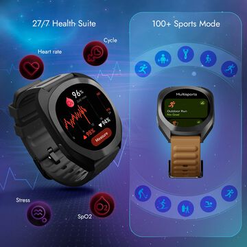 Fastrack Cosmix Smartwatch 1.32" inch AMOLED Display, Cosmic Drive Inspired Case Design, AI Watcface, AI Chat, HRM, IP68
