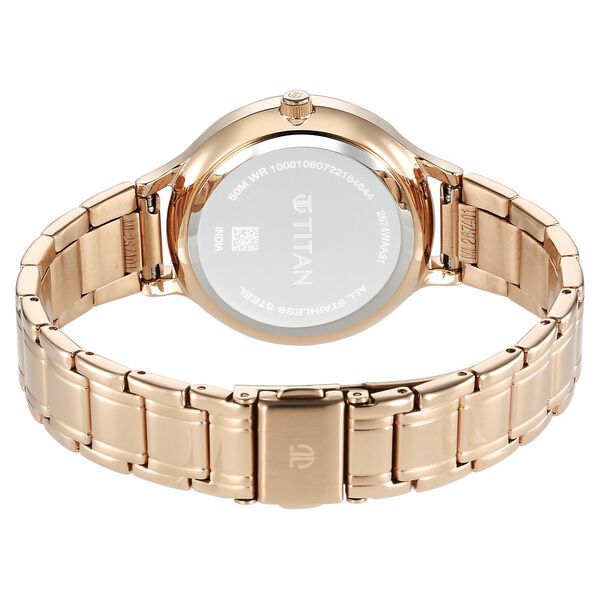 Titan Premium Workwear White Dial Analog Date Stainless Steel Strap Watch for Women - image number 4