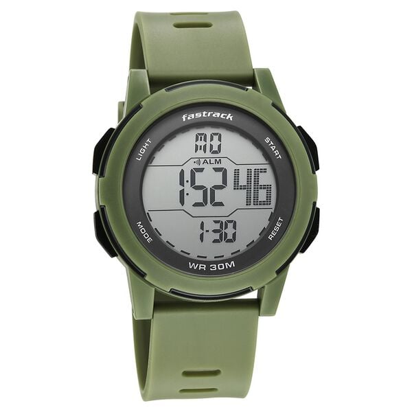 Fastrack Streetstyle Digital Dial Green Polyether Strap Watch For Unisex - image number 1