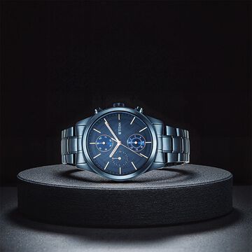 Titan Neo Splash Quartz Analog with Date Blue Dial Blue Stainless Steel Strap Watch For Men