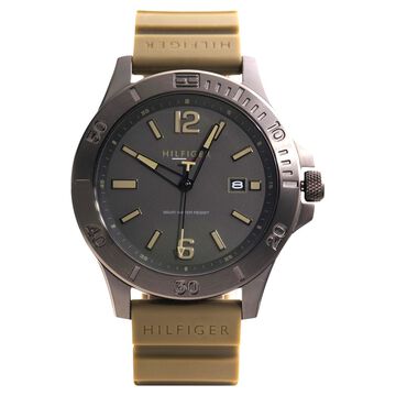 Tommy Hilfiger Quartz Analog Black Dial Leather Strap Watch for Men