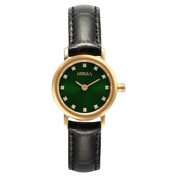 Titan Nebula Vintage 18k Gold Analog with Diamond Studded Indices Watch for Women - image number 0
