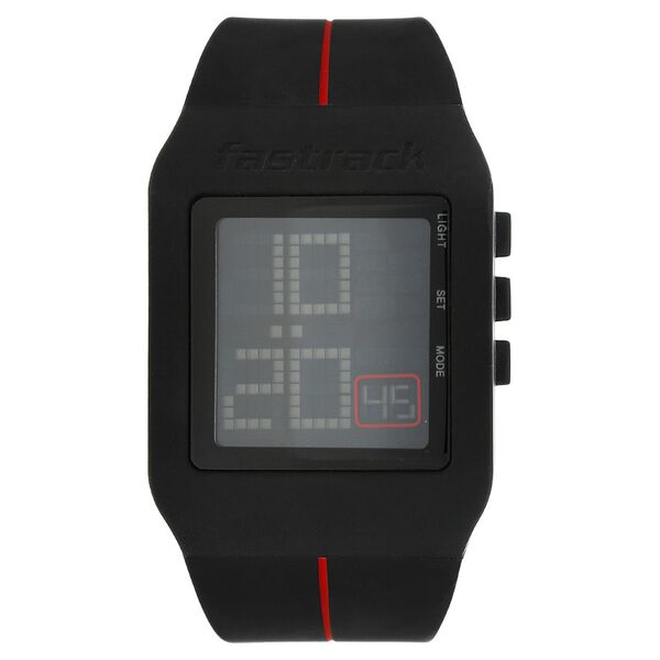 Fastrack Digital Grey Dial Plastic Strap Watch for Guys - image number 0