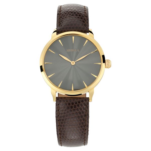 Titan Nebula Vintage 18k Gold Analog Leather Strap Watch For Men - image number 0
