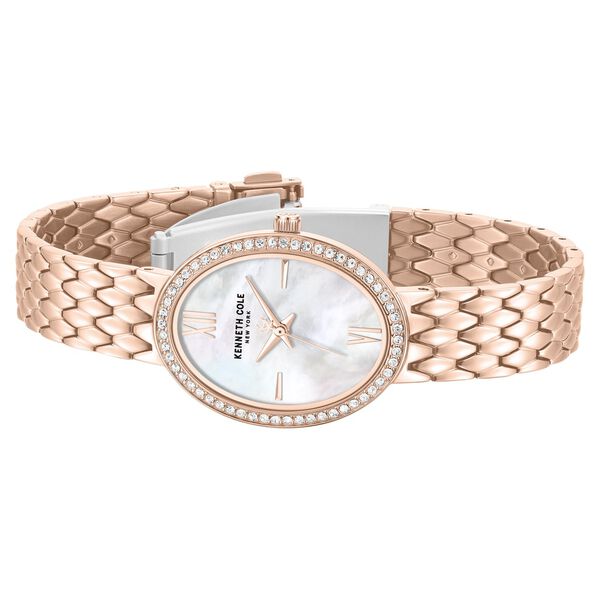Kenneth Cole Quartz Analog White Dial Rose Gold Colour Stainless Steel Strap Watch For Women - image number 2
